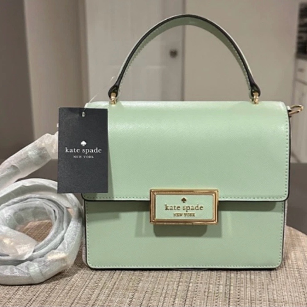 kate spade Mint Green Structured Top-Handle Satchel - Picture 2 of 16